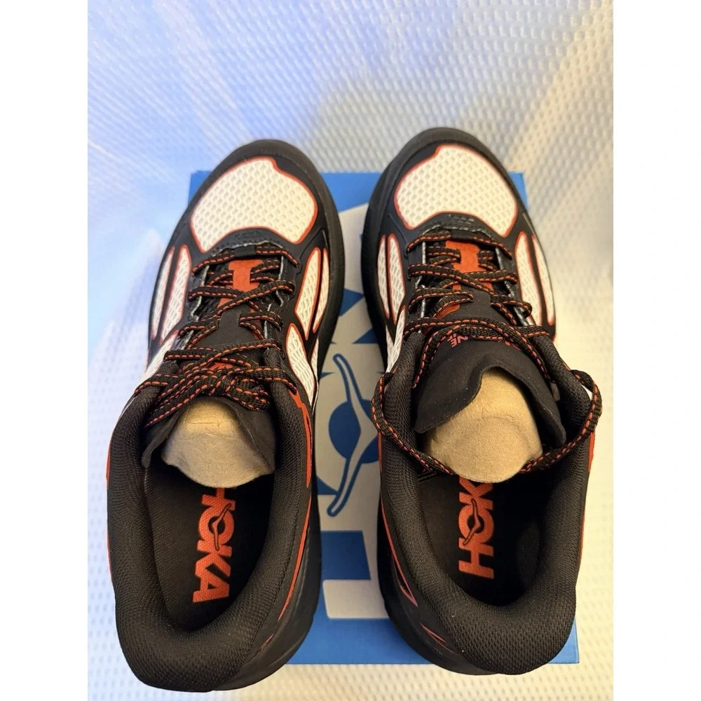 Hoka Clifton 9 Running Shoes UNISEX Sz 11.5W/10.5M  Black/Red/White 1155370 BCRS